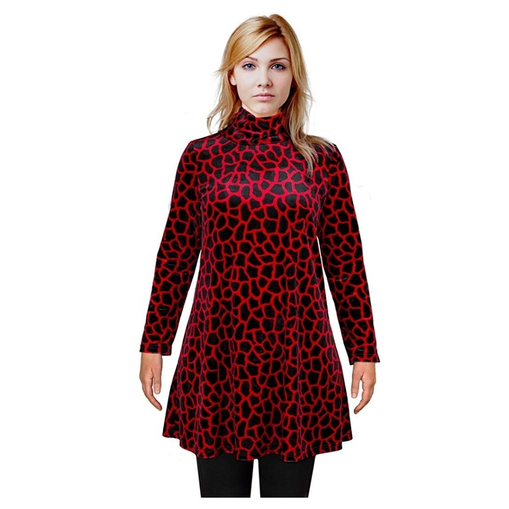 Women's floral velvet turtleneck dress size Medium maternity